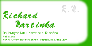richard martinka business card