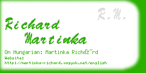 richard martinka business card